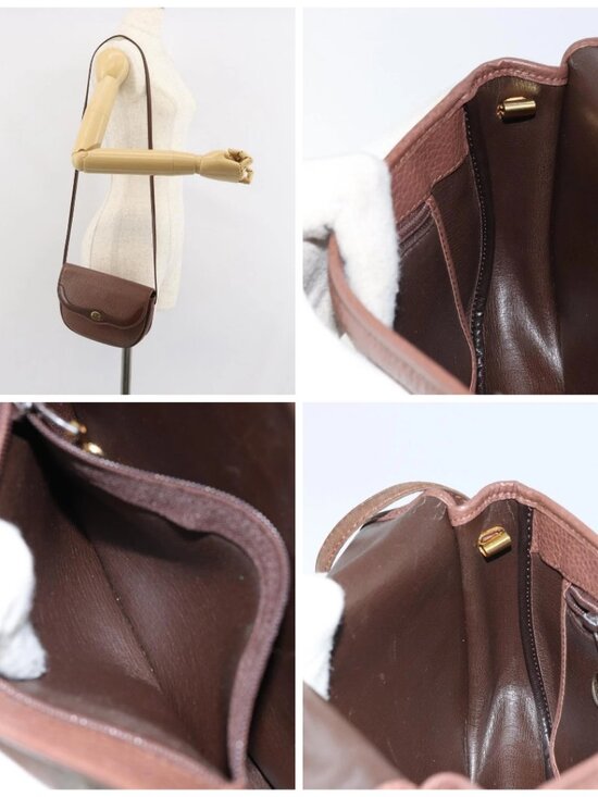 Christian Dior Shoulder Bag Leather Brown Gold Auth - Picture 15 of 15